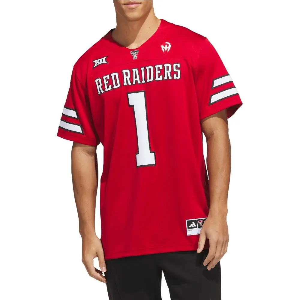 Adidas clothing - adidas Red Premier Texas Tech Home Jersey - SB1158-KR8854 - Red (UPC: 198332171755) 0