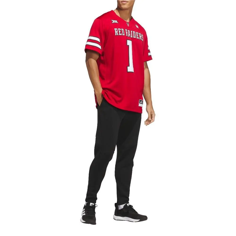 Adidas clothing - adidas Red Premier Texas Tech Home Jersey - SB1158-KR8854 - Red (UPC: 198332171755) 2