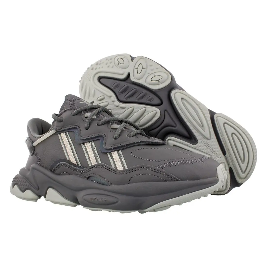 Adidas Ozweego Leather Womens Shoes Size 6 Color: Grey/clear Brown/ash Silver
