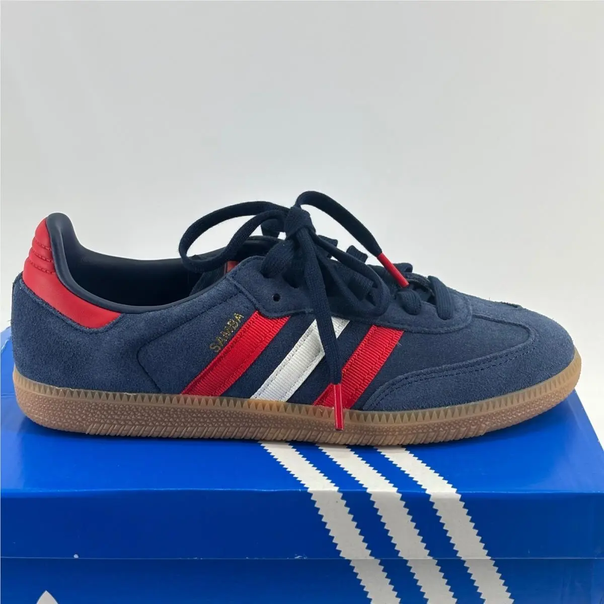 Samba OG Men 6 Navy Red France Suede Gum Sole IH6828 Fifa World Cup 2026 by Adidas