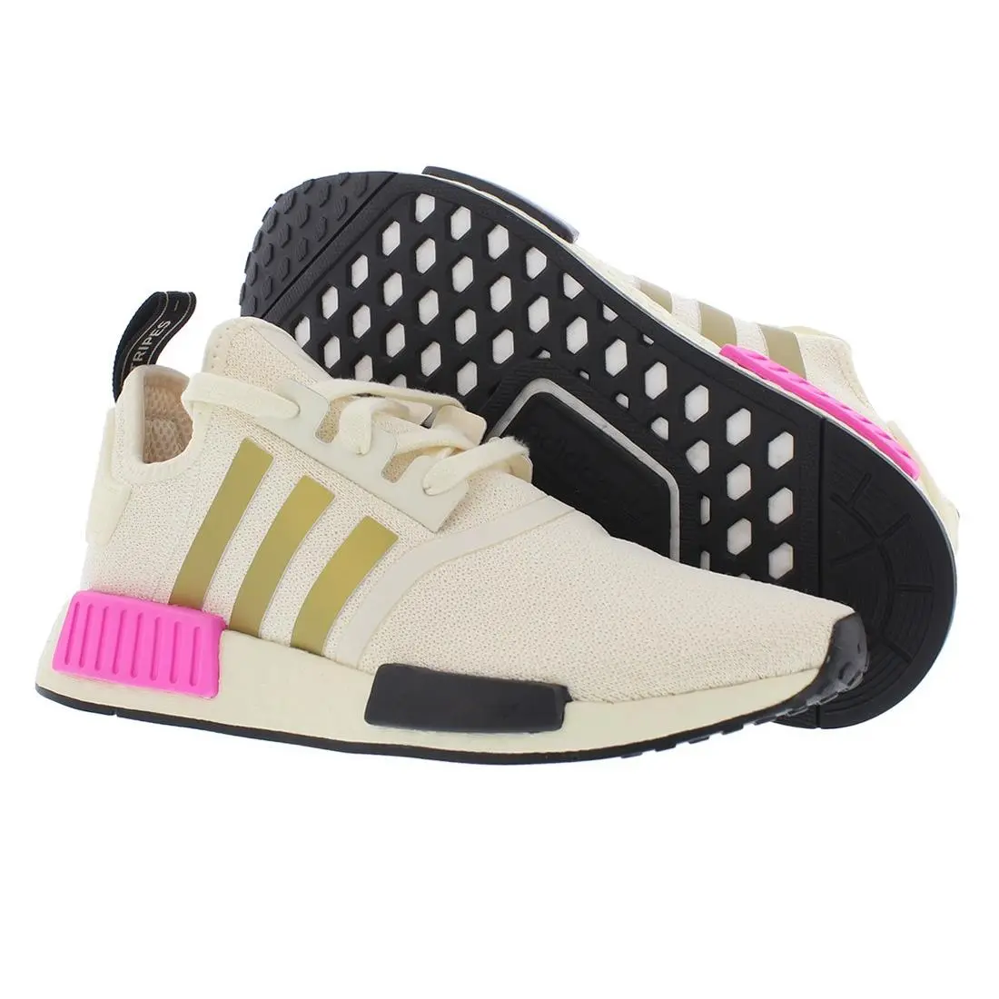 Adidas Nmd R1 Womens Shoes Size 9 Color: Cream White/gold Metallic/screaming - Cream White/Gold Metallic/Screaming Pink, Main: Off-White