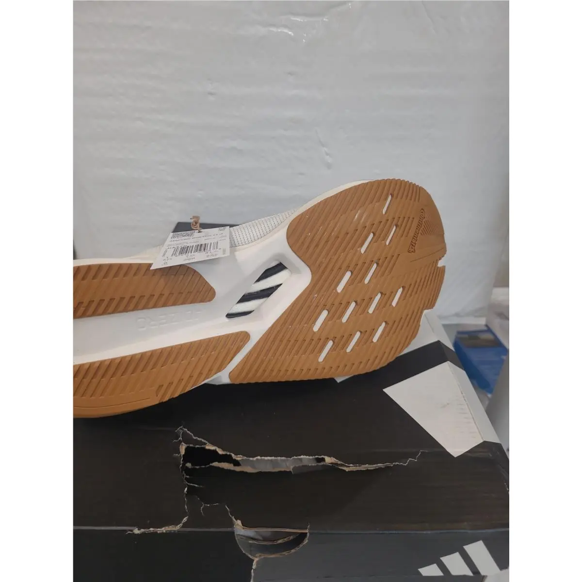 Adidas shoes - adidas Adizero Boston 12 - Adizero Boston - JI4476 - Core White / Dark Blue / Pure Ruby (UPC: 197615094668) 3
