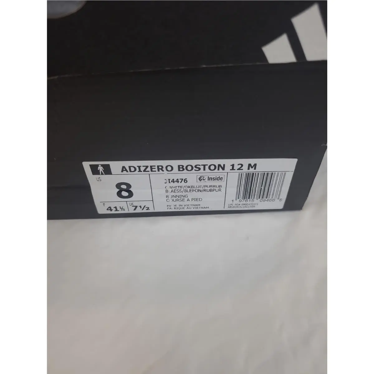 Adidas shoes - adidas Adizero Boston 12 - Adizero Boston - JI4476 - Core White / Dark Blue / Pure Ruby (UPC: 197615094668) 4