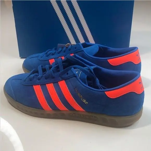 Hamburg Sneakers W 7.5 / M 6.5 Blue Bird/solar/gum Orange by Adidas