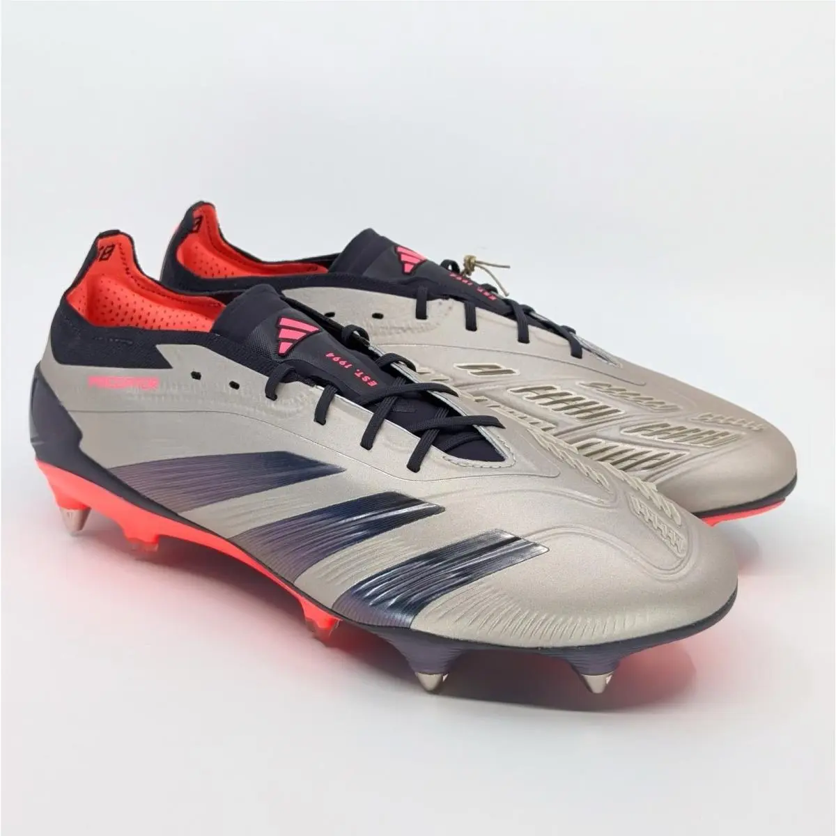 Adidas Predator Elite SG Men`s Size 11.5 Grey Black Red Soccer Cleats ID0913