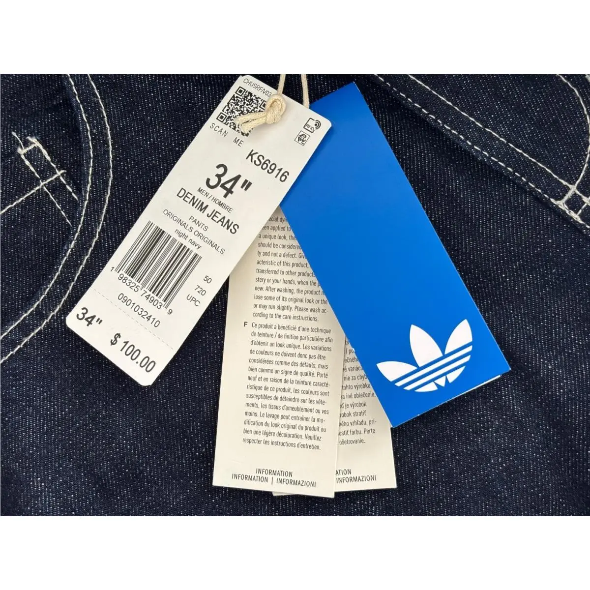 Adidas clothing - adidas Originals 90s Alternative Sports Skater Jeans - KS6916 - Night Navy 14