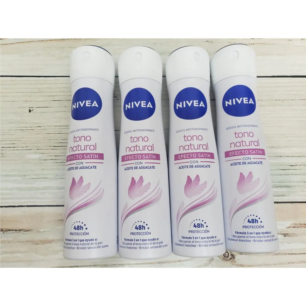 Aclarado Natural Efecto Satin 150ml Spray Antitraspirante 48h 4 Pack by Nivea
