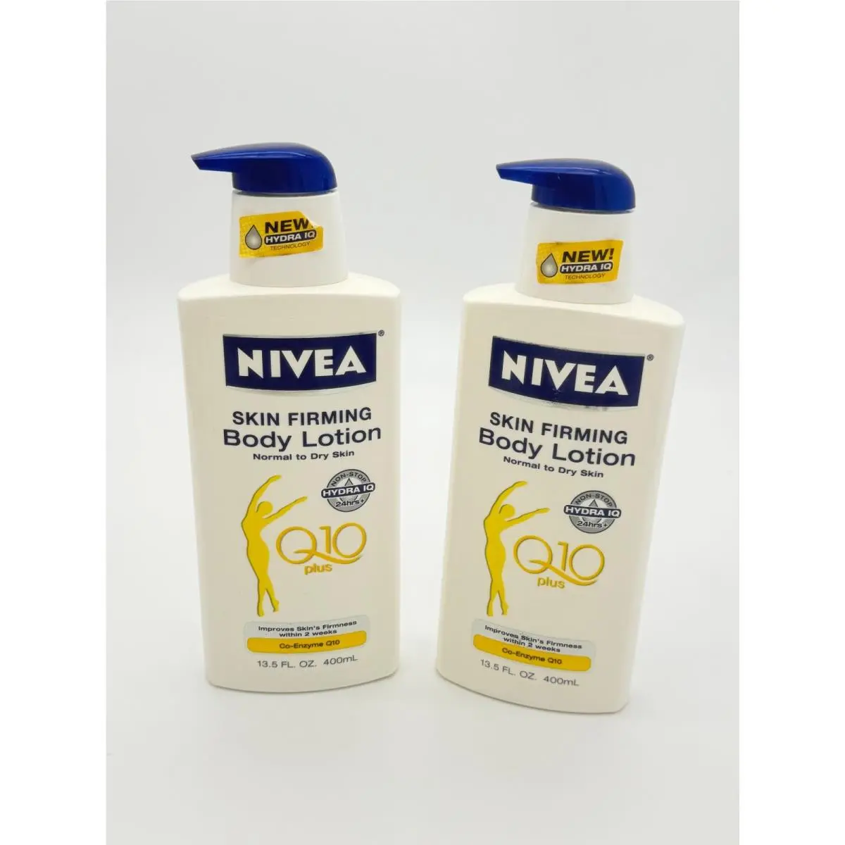 Skin Firming Body Lotion with Q10 Plus 13.5 oz Hydra IQ 2 Bottles by Nivea