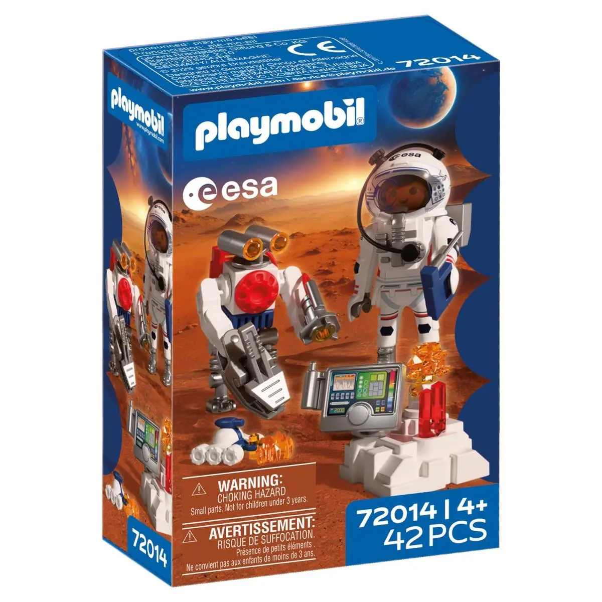 Playmobil Ruimte Esa Astronaut Met Robot Met Mars Crawler Analysestation 3