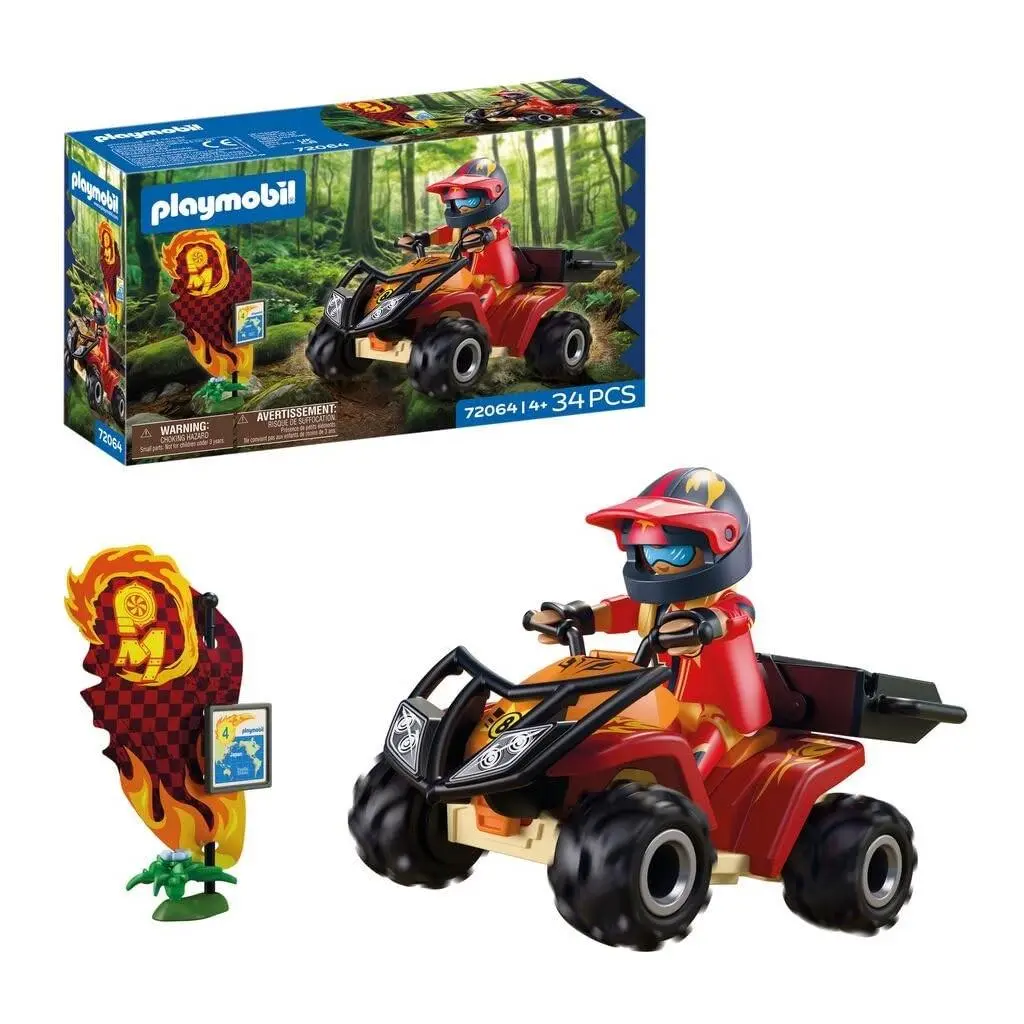 Playmobil Cars Offroad Quad Off-road Quad Bike with Removable Bull Bar to