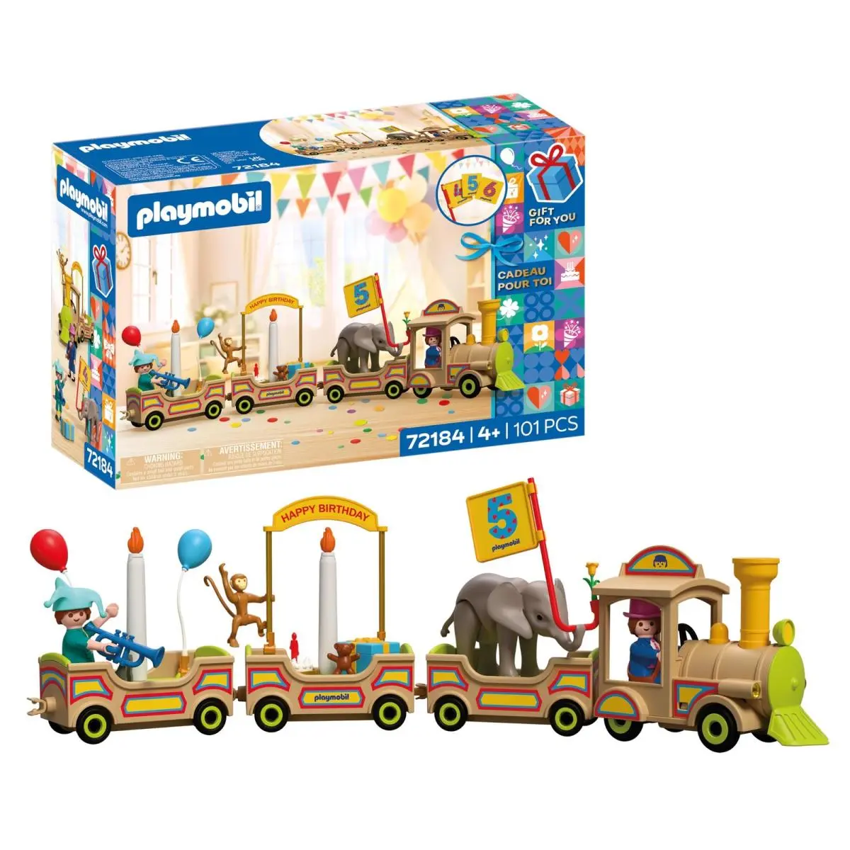 Playmobil Life 72184 Verjaardagtrein Feestelijke Trein Met Dieren Kaarsen Cij