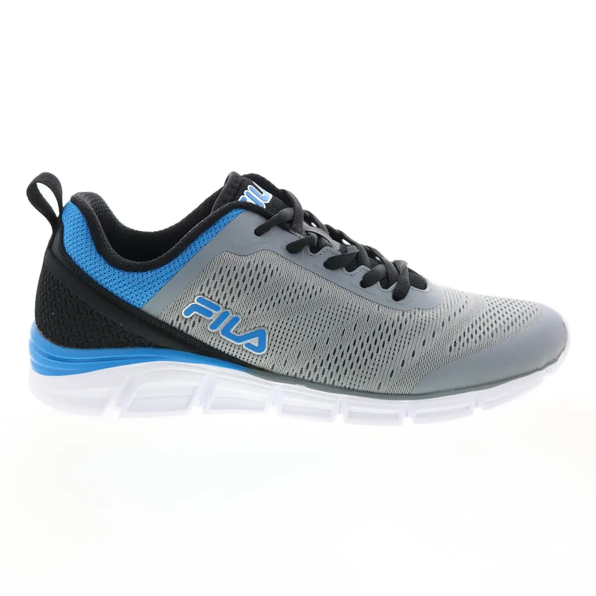 Fila Flashattack 1RM01271-057 Mens Gray Canvas Lace Up Athletic Running Shoes