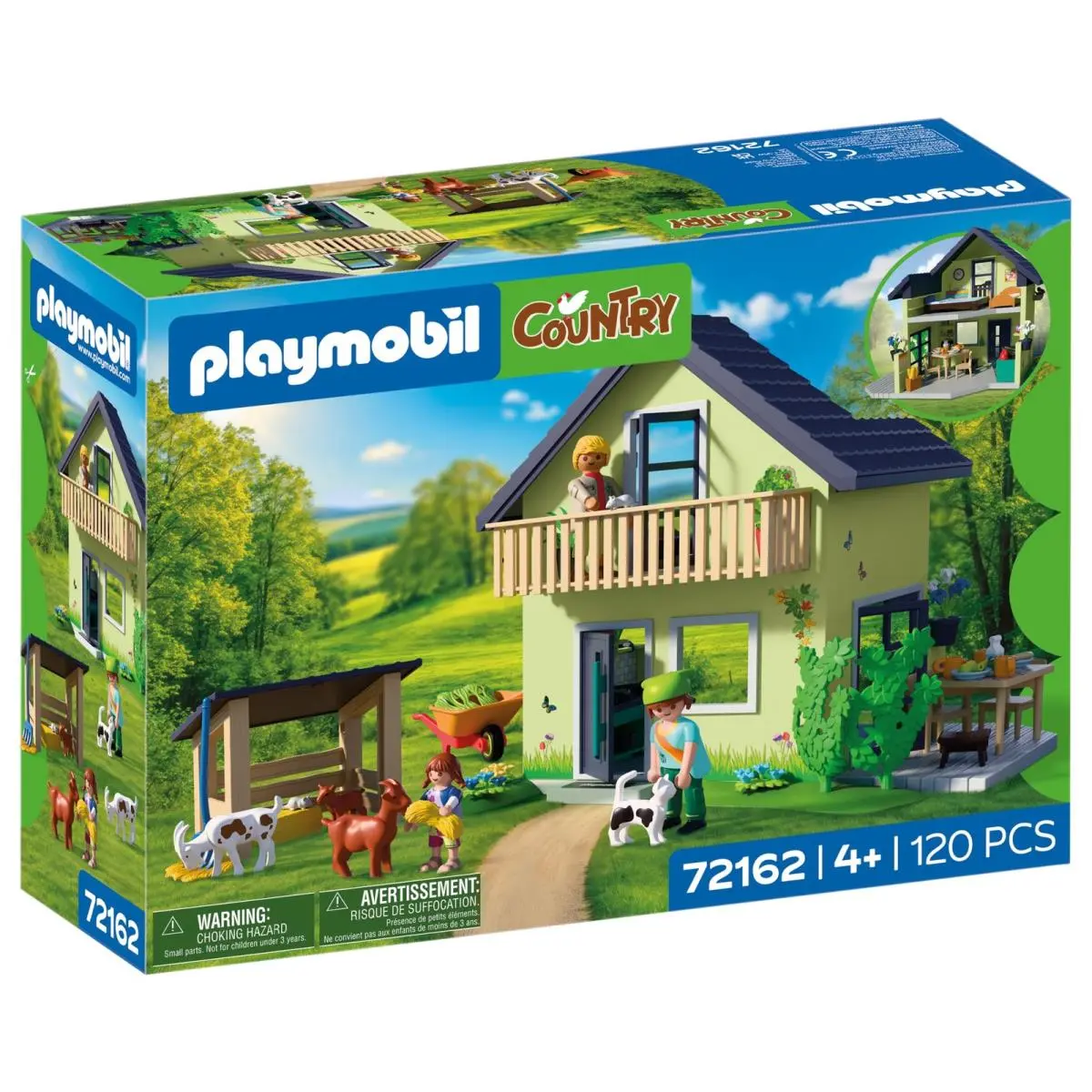 Playmobil Land Boerderij Woonboerderij Met Balkon Keuken Bedden Dieren