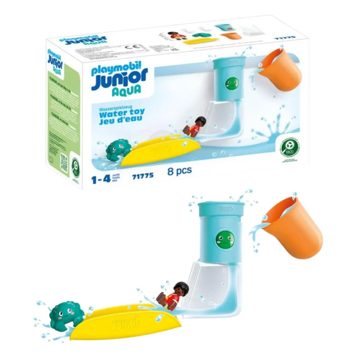 Playmobil Junior Aqua Waterfall Tank with Slide Water Toy From 1 Year Gi