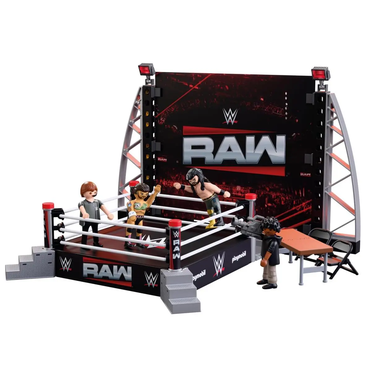 Playmobil Wwe® Wwe Raw Ringverzamelset Worstelring Met CM Punk Seth Rollins