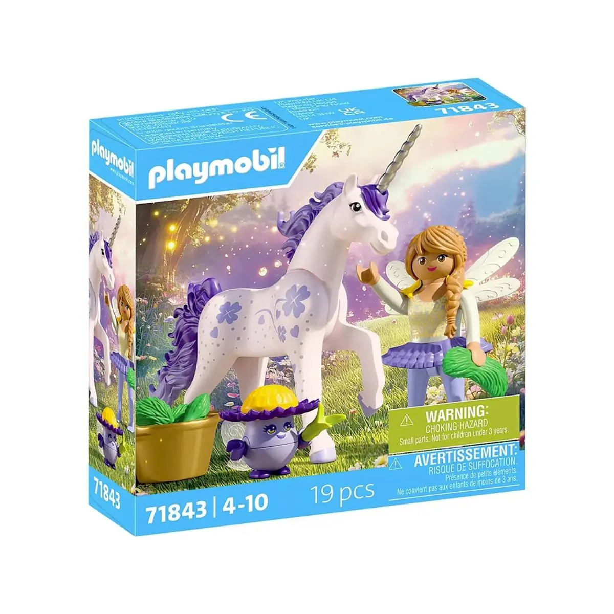 Playmobil Magic Unicorns Unicornio Celeste Con Hada Con Detalles Mágicos y