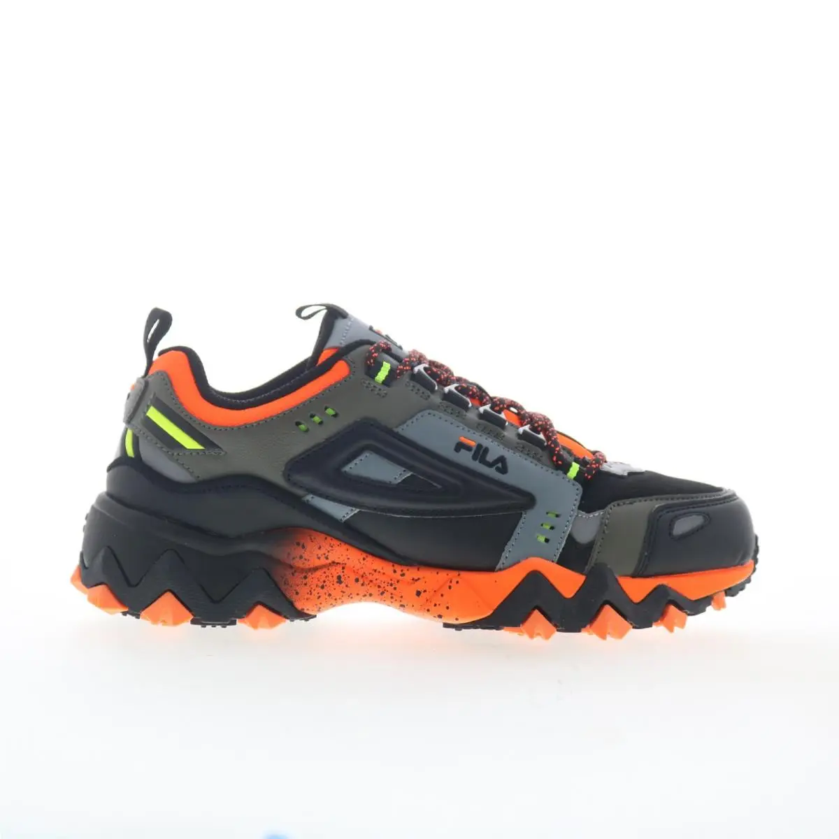 Fila Oakmont TR Trail 3JM01579-865 Boys Black Leather Athletic Hiking Shoes 7