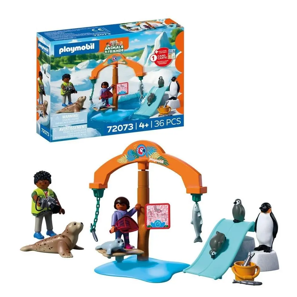 Playmobil Animals Friends Zoo Ice Expedition Penguins and Seals with Fee