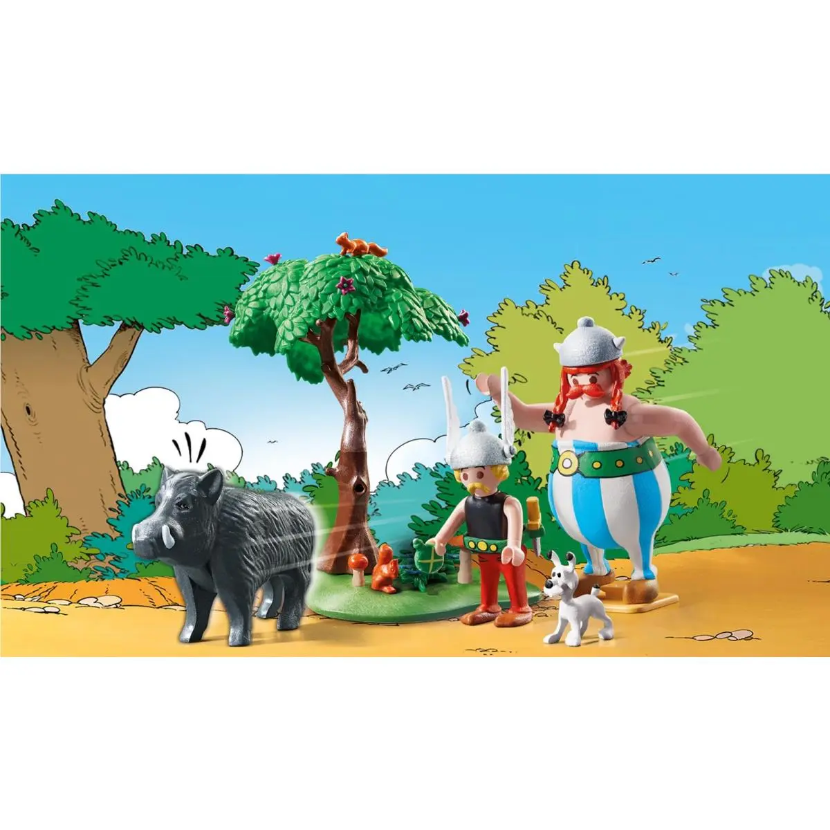 Playmobil Asterix 71160 Wild Boar Hunting with Tilting Tree Toy For Children A