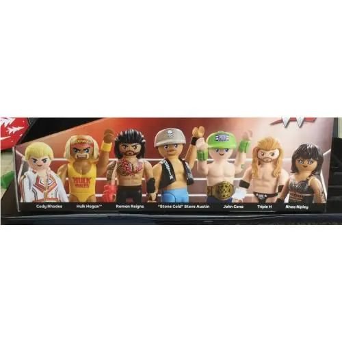 Wwe Figures / 7 Different / 2026 Playmobil / Hogan /hhh / John Cena / Etc
