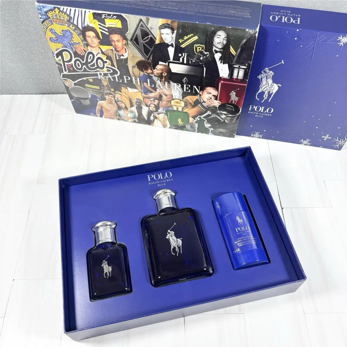 World Of Polo  Mens Blue Eau De Toilette Cologne 3-pc Set Promo by Ralph Lauren