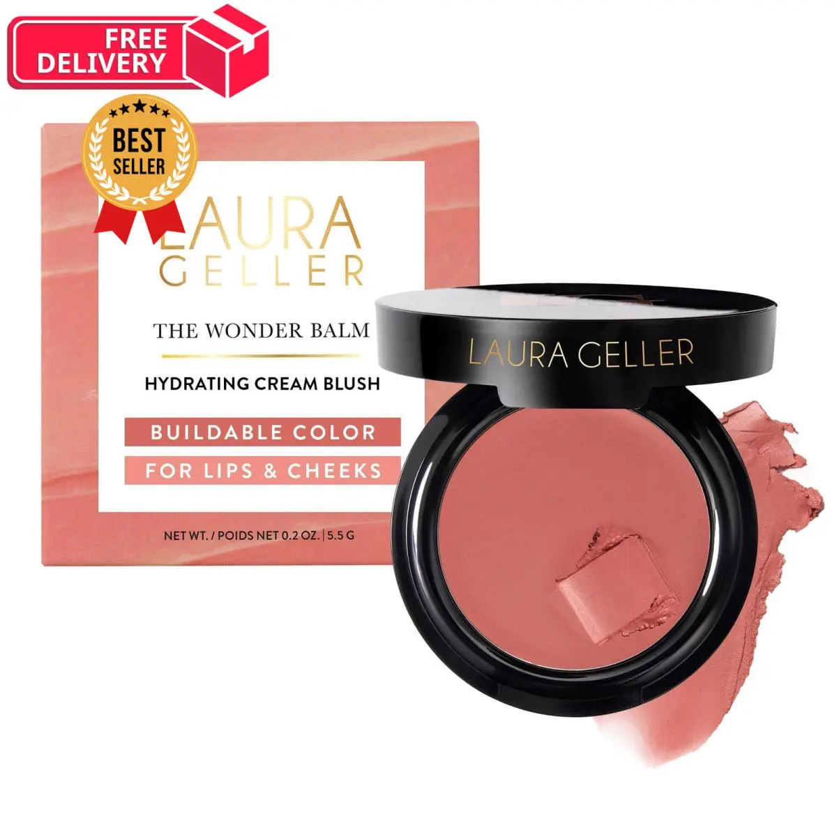 Laura Geller The Wonder Balm Cream 1 Ounce Pack of 1 02 Pinch-me Pink