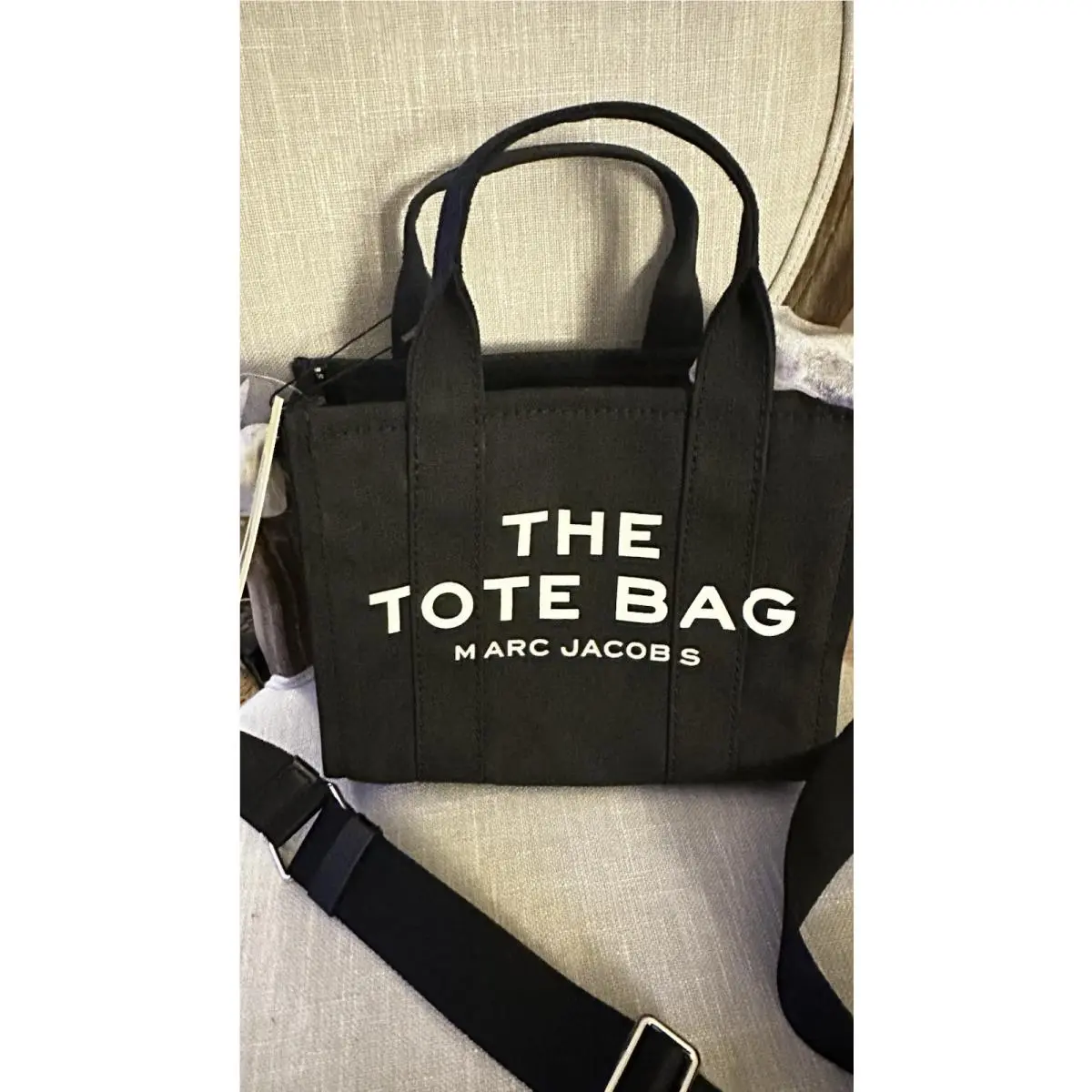 Marc Jacobs The Tote Bag Small Canvas Black