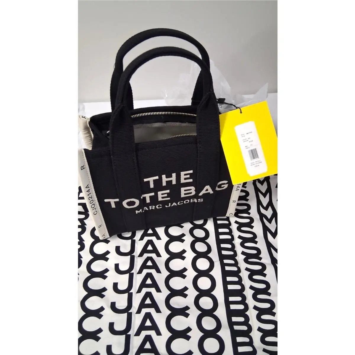 The Jacquard Small Tote Bag – Black Style M0017025 by Marc Jacobs