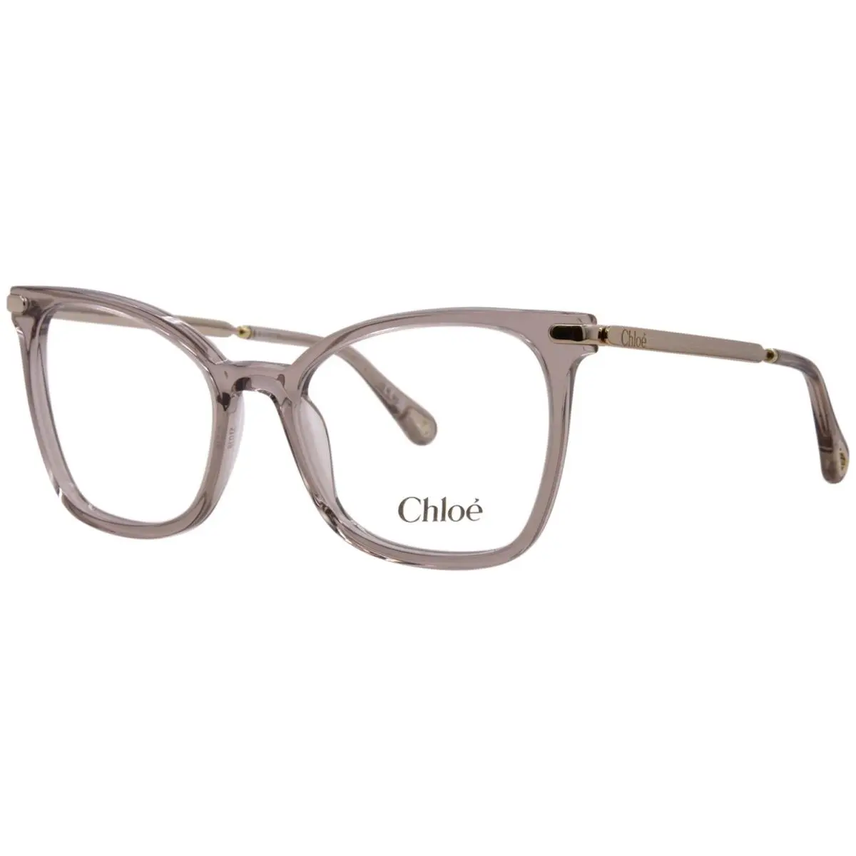 Chloe CH0360O 004 Eyeglasses Frame Women`s Brown/gold Full Rim Cat Eye 53mm - Frame: Brown
