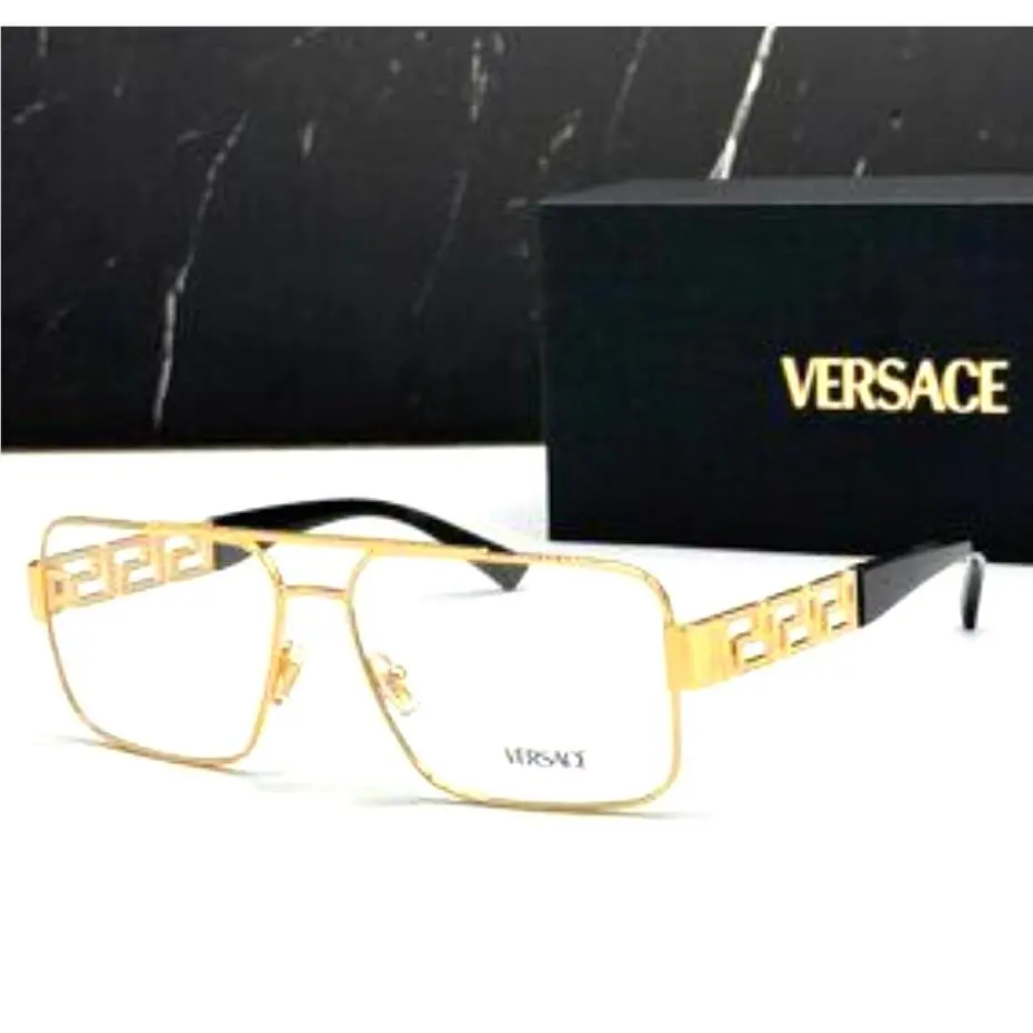 Versace Reading Glasses Mod. 1308 1002 56-14 145 Gold Black Frames Readers