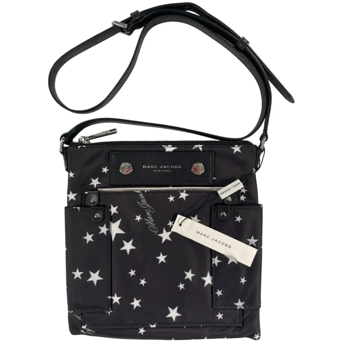 Marc Jacobs Bag Black Multi Star Print Crossbody Adjustable Strap
