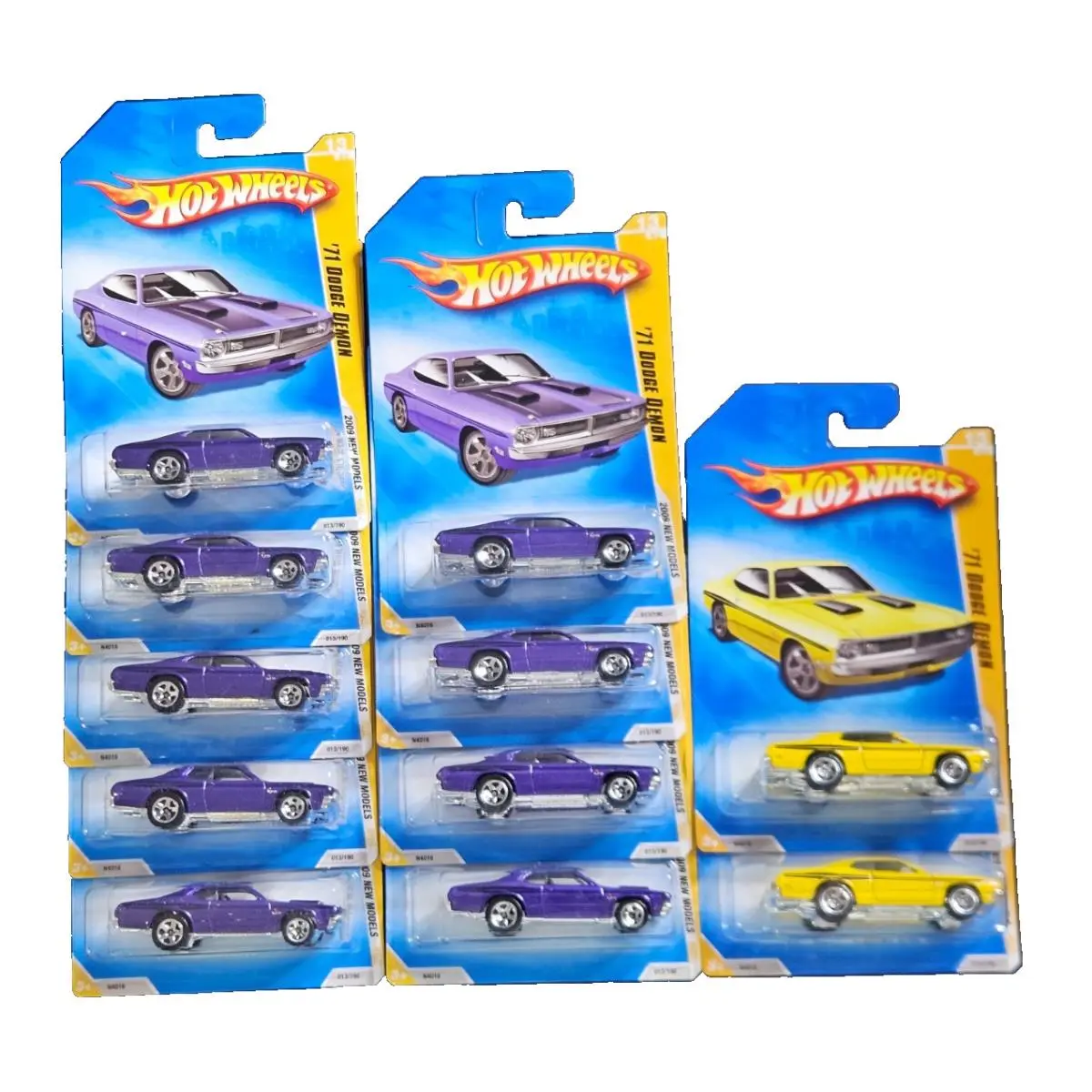 11 Hot Wheels 2009 Models 13/42 `71 Dodge Demon 13/190 Yellow Purple