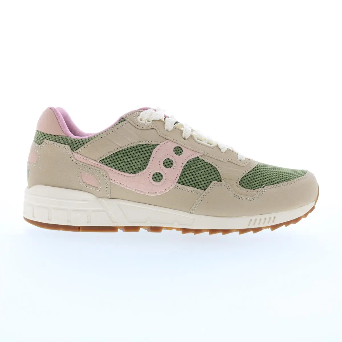 Saucony Shadow 5000 S70747-3 Mens Green Leather Lifestyle Sneakers Shoes