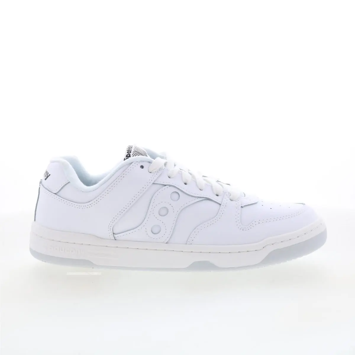Saucony Hawk S70851-3 Mens White Leather Lace Up Lifestyle Sneakers Shoes