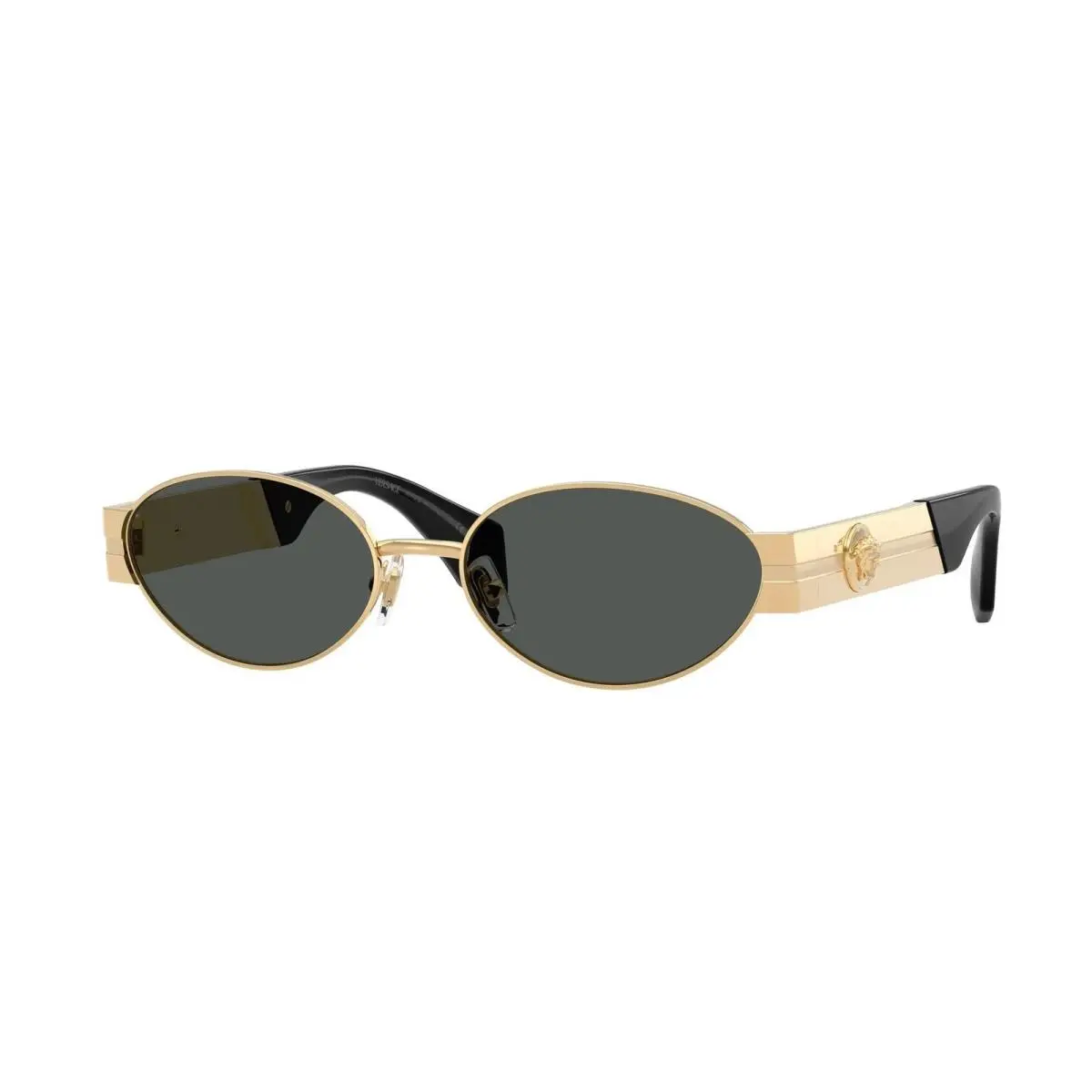 VE2301 152387 55 Sunglasses Gold Frame Gray Lens by Versace