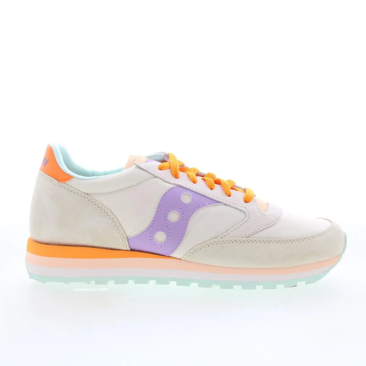 Saucony Jazz Triple S60530-51 Womens Beige Suede Lifestyle Sneakers Shoes