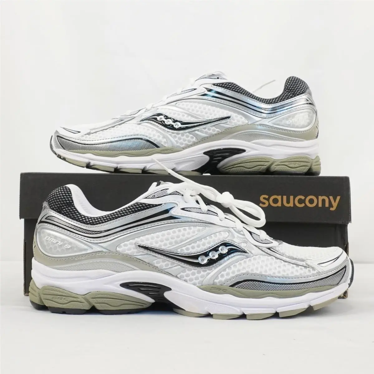 Saucony Progrid Omni 9 Sneakers In White/sage - Men`s Size US 12 S70739-54