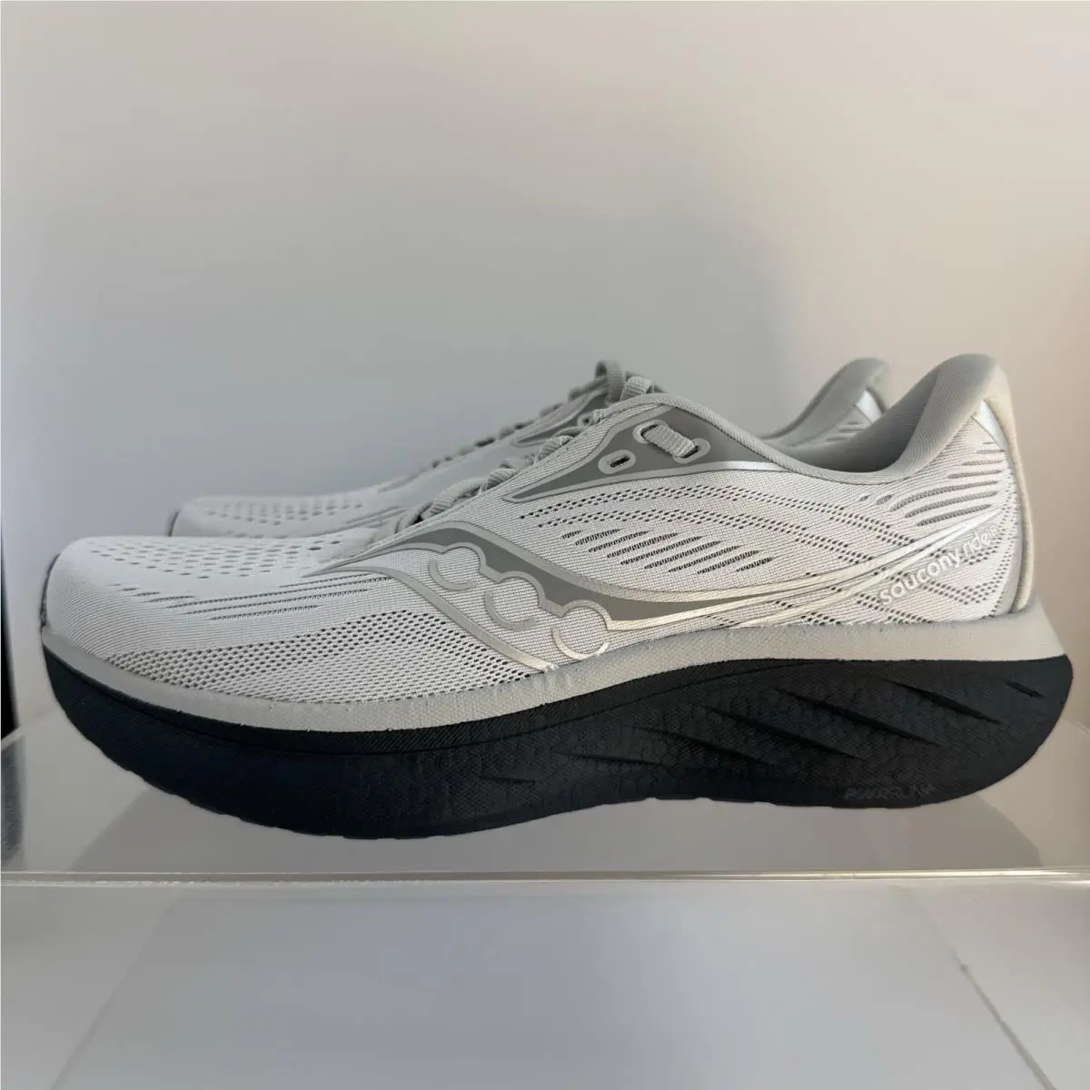 Saucony Ride 18 Grey Blue Running Shoes S21000-103 Men’s Size 13 Wide