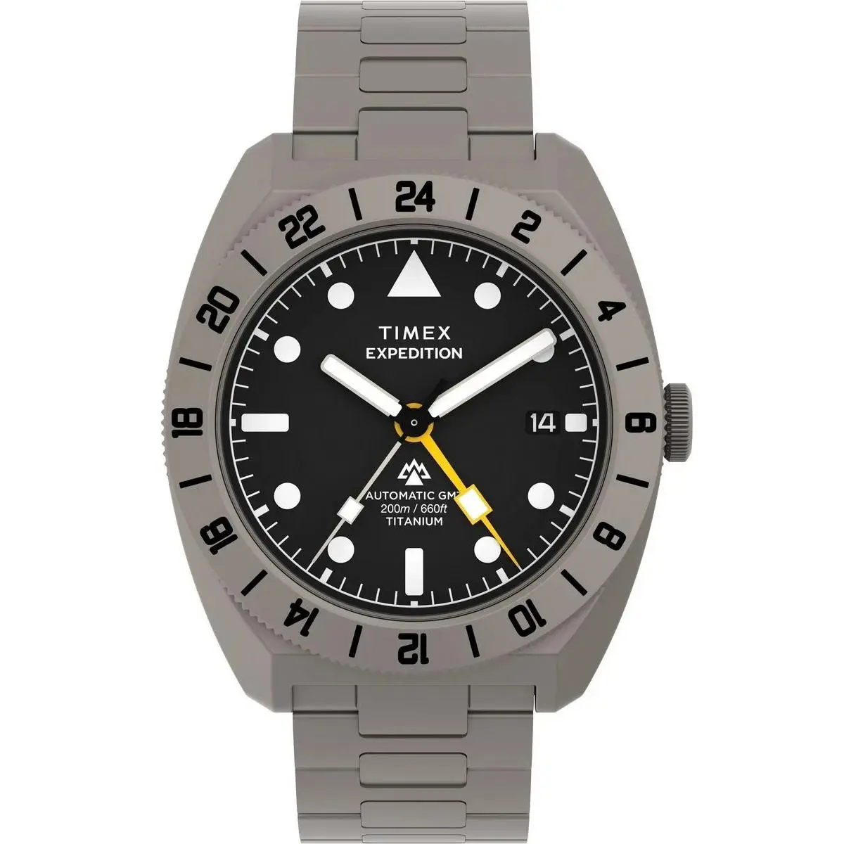 Expedition Pioneer Titanium Gmt 200m Automatic Men`s Watch TW2Y63500 by Timex