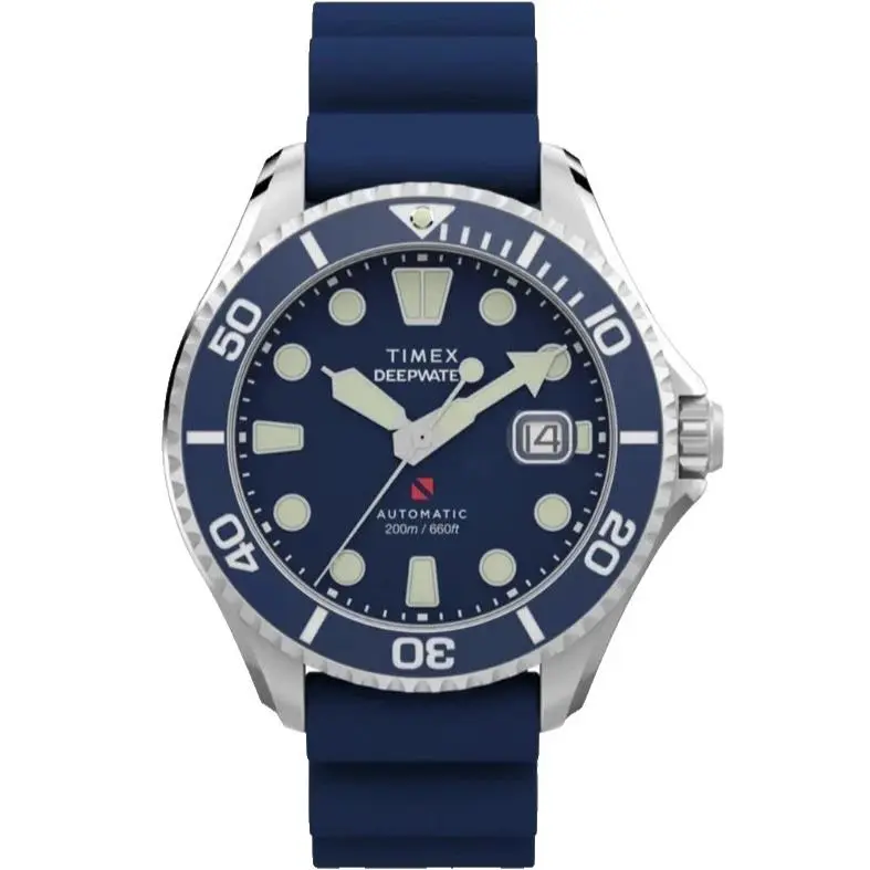 Timex Deep Water Meridian 200m Rubber Band Automatic Men`s Watch TW2Y39900