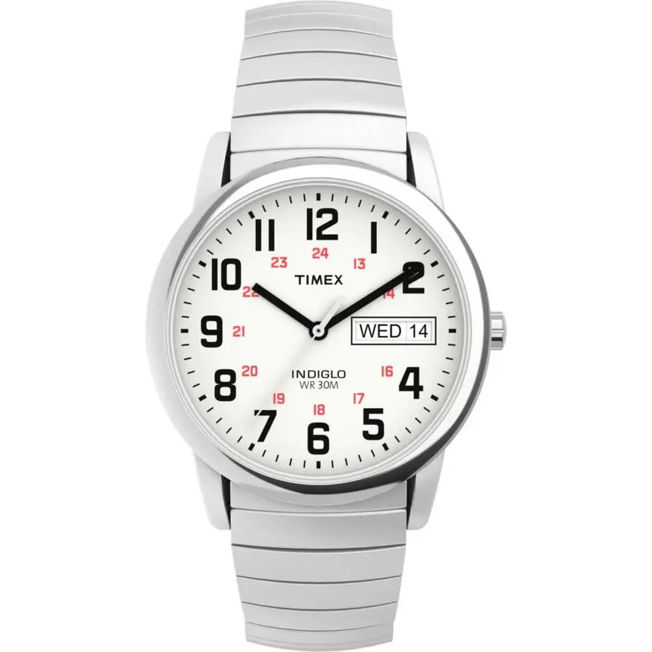 Timex Easy Reader Watch 35mm Silver Stainless Steel Case