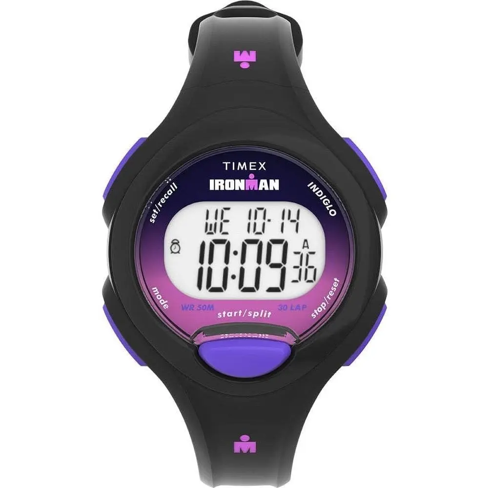 Ironman Women`s Essentials 30 - Black Case - Purple Button by Timex