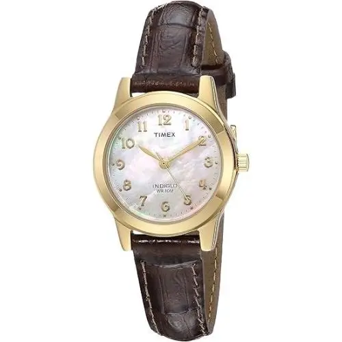 Women`s TW2R63600 Essex Avenue Brown Croco Pattern Leather Strap Watch by Timex