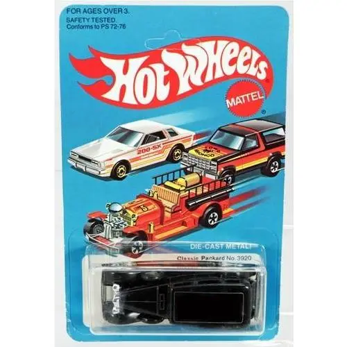 Hot Wheels Classic Packard - 3920 Never Removed From Package 1981 Black 1:64