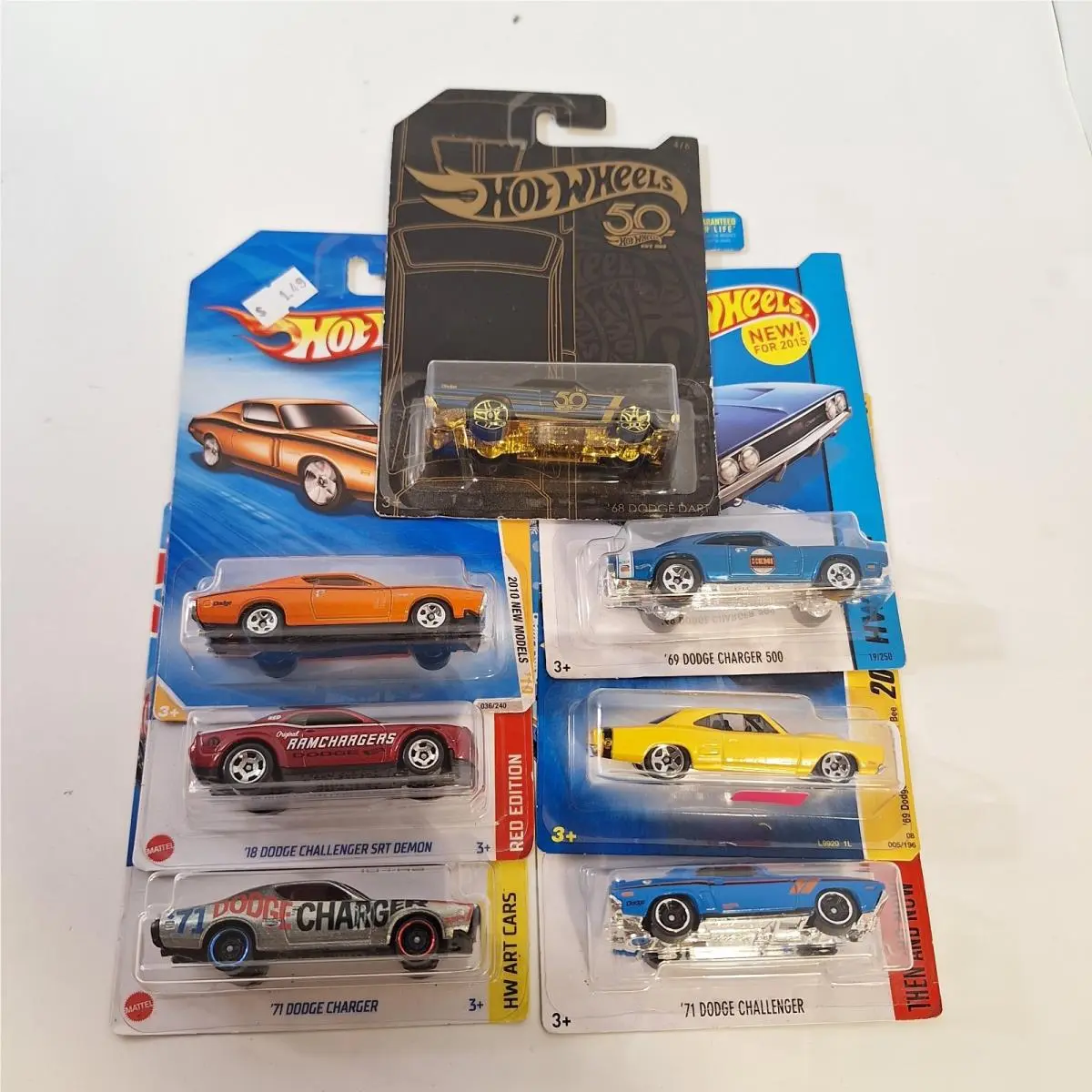 Hot Wheels 7 Dodge / Zamac/ Target Red Edition/ 50th Anniversary