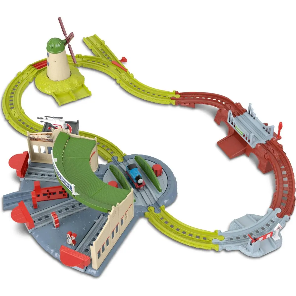 Thomas Friends Tidmouth Track Sheds Fisher-price Train Set with Swivel
