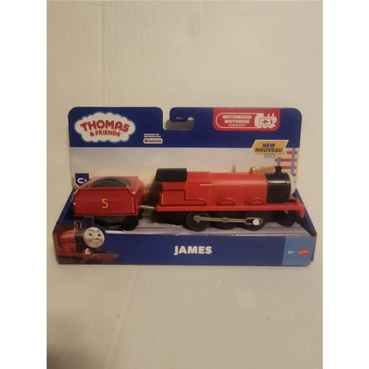 Mattel 2026 James 5 Thomas Friends Easy Connect Motorized Train JRX22