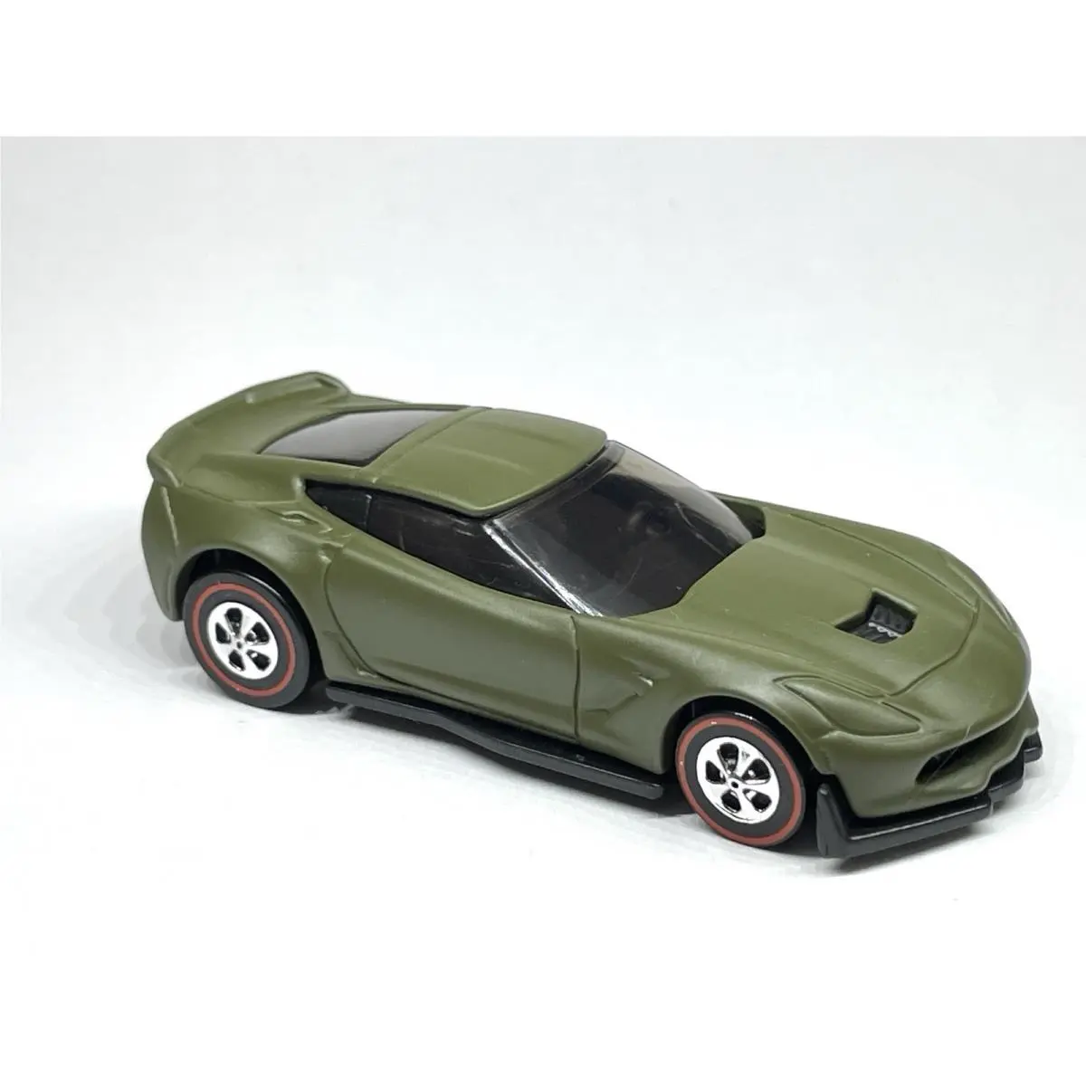 Hot Wheels Custom Made Military Army Green Redline Corvette C7 Z06