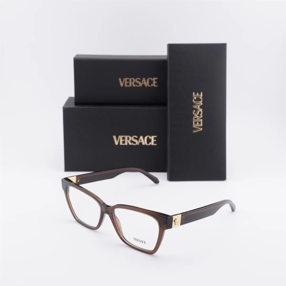 Versace VE3382 5332 Transparent Brown 55mm Eyeglasses
