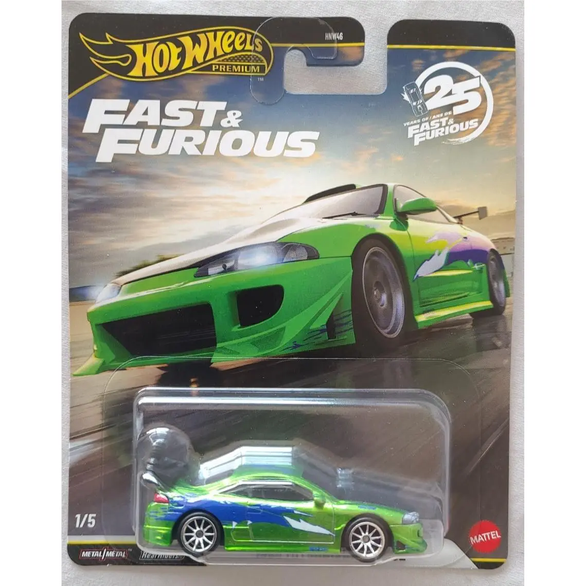 2026 Hot Wheels Fast Furious 25TH 1995 Mitsubishi Eclipse Chase Htf